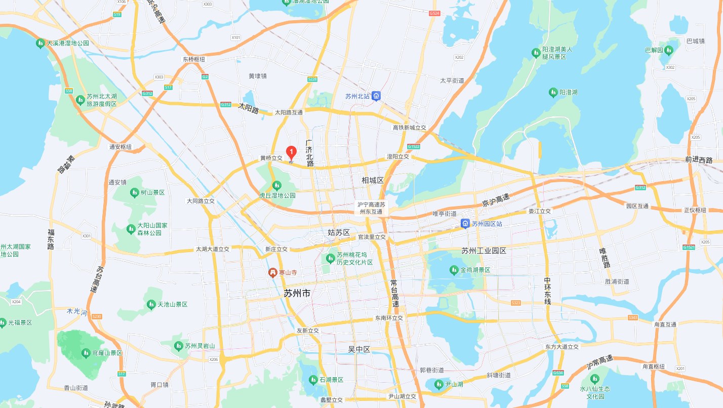 公司位置地图 - 江苏省苏州市相城区黄桥街道苏州数字大厦